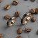 Кольцо из карбида вольфрама INFY RTG-4322-KRD черное с гранями под розовое золото