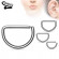 Серьга-полукольцо из стали PiercedFish RX3 (D-образной формы) для пирсинга септума, хряща уха, носа
