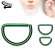 Серьга-полукольцо из стали PiercedFish RX4 (D-образной формы) для пирсинга септума, хряща уха, носа
