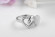 Кольцо ROZI RG-37300A с декором в виде сердец с кристаллами
