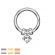 Стальное кольцо PiercedFish RX83 серьга для пирсинга септума, хряща уха, носа, брови, губ со съемной подвеской