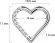 Пирсинг кольцо кликер из титана PiercedFish RHT22, сердце с фианитами