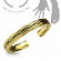 Безразмерное незамкнутое кольцо для пальцев ног/на фалангу TATIC R-A16514-GD под золото с плетением