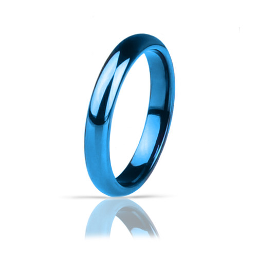 Кольцо из вольфрама Lonti RTG-0004 (R-TG-0143), обручальное, синее шириной от 2 до 8 мм