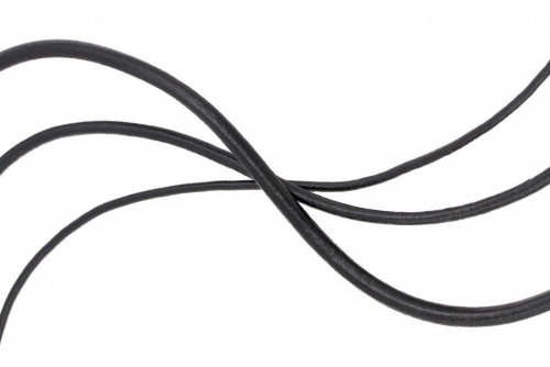 Кожаный шнурок черного цвета с карабином Everiot Select LC-P