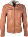 Мужская кожаная куртка с капюшоном GIPSY GERO LANIV светло-коричневая