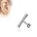 Серьга из стали "Палочка 12 мм" PiercedFish JA16694, микроштанга для пирсинга хряща уха, хеликса