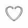 Серьга обманка для имитации пирсинга хряща уха, септума носа PiercedFish RSFX-08, клипса сердце из стали