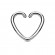 Серьга обманка для имитации пирсинга хряща уха, септума носа PiercedFish RSFX-08, клипса сердце из стали