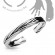 Безразмерное незамкнутое кольцо для пальцев ног/на фалангу TATIC R-A16514-ST под серебро с плетением
