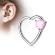 Серьга "Сердце" для пирсинга хряща левого или правого уха PiercedFish RXH02 из латуни 