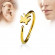Серьга кольцо для пирсинга хеликса, трагуса, носа PiercedFish NOCR-14 в форме бабочки