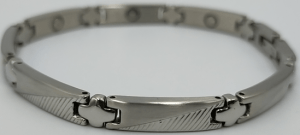 Магнитный браслет мужской Everiot KBM-210378 с широкими пластинами и крестами
