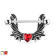 Штанга для пирсинга сосков PiercedFish K11116 с крыльями, сердцем и кристаллом
