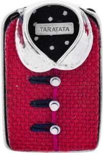 Брошь TARATATA, On y va!, серебристая с текстилем, TT-T20-50205-103