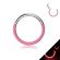 Кольцо кликер из титана PiercedFish RHT013, розовое, серьга для пирсинга септума, хряща уха, брови, носа, губ, пупка, сосков