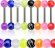 Штанга для пирсинга языка, сосков из стали с акриловыми шариками, светящимися в темноте PiercedFish BW-1416