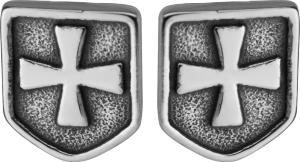 Мужские серьги-гвоздики с крестами Everiot SE-ZS-2042 стальные