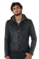 Винтажная мужская куртка с капюшоном GIPSY STEEP SF из темно-синей кожи