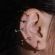 Магнитная пирсинг обманка в септум носа, ухо (серьга клипса, подкова) из стали Everiot SEPF01-MJ со сменными шариками и шипами