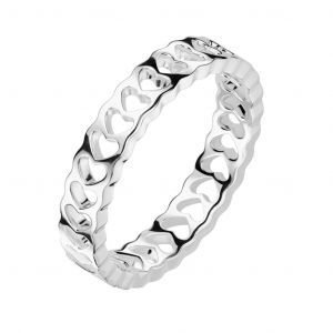 Женское кольцо из ювелирной стали STEELS RSS-8001 с сердечками