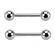 Штанги 2 шт. из стали PiercedFish 2xBS (1.2, 1.6 мм) для пирсинга уха, хеликса, индастриала, языка, брови, сосков (от 6 мм до 50 мм)