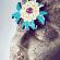 Деревянная брошь ручной работы «Цветок с глазом» COREYAGI ASC-CG05