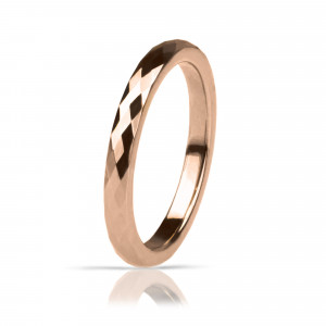 Кольцо из карбида вольфрама Lonti RTG-0019 (RTN-119) цвета розового золота