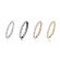 Кольцо кликер из титана с фианитами PiercedFish RHT41 серьга для пирсинга септума, трагуса и хеликса, брови, губ (диаметр от 8 мм до 10 мм), розовое золото