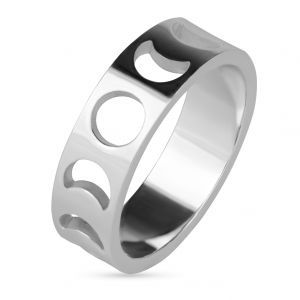 Женское кольцо из ювелирной стали STEELS RSS-8008, фазы Луны 