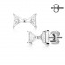 Женские серьги-гвоздики TATIC EA-002-C с бантиками и родиевым покрытием