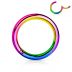 Разноцветное кольцо кликер из стали PiercedFish PC3-W серьга для пирсинга септума, трагуса и хеликса, брови, губ, сосков, пупка (от 6 мм до 12 мм)
