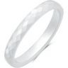 Белое кольцо из керамики Everiot RCM-0004, граненое, парное