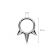 Кольцо кликер из титана с шипами PiercedFish RHT57 серьга для пирсинга септума, уха, брови, губ (диаметр от 8 мм до 10 мм)