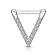 Серьга кликер "Треугольник" из стали PiercedFish SEPS-46 для пирсинга септума или хряща уха