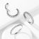 Кольцо кликер из титана с фианитами PiercedFish RHT41 серьга для пирсинга септума, трагуса и хеликса, брови, губ (диаметр от 8 мм до 10 мм)