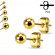 Серьги-гвоздики в форме шариков TATIC SSEB-GD от 2 до 7 мм, цвета желтого золота