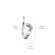 Серьга клипса (обманка) с фианитами для крыла носа PiercedFish NOCL26, фейк пирсинг 