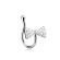 Серьга пирсинг-обманка (клипса) на крыло носа PiercedFish NOCL12 c фианитами в форме бантика