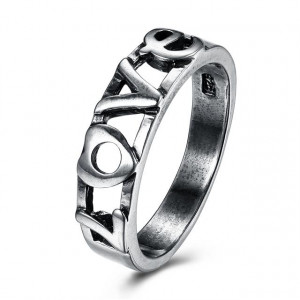 Женское кольцо Everiot из стали RA-XP-13712 с романтичной надписью "LOVE"