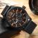 Мужские кварцевые часы из стали с кожаным ремешком Curren CR-8247